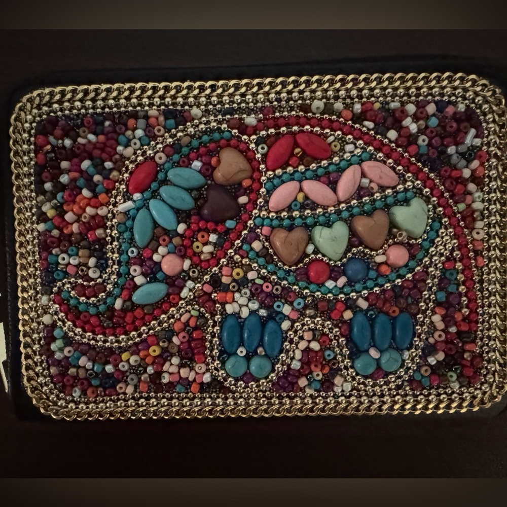 Colorful Beaded Elephant Clutch